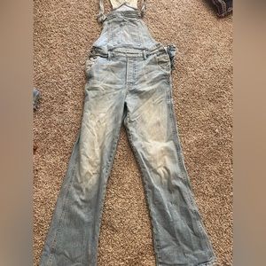 Mother Superior Light Denim Overalls